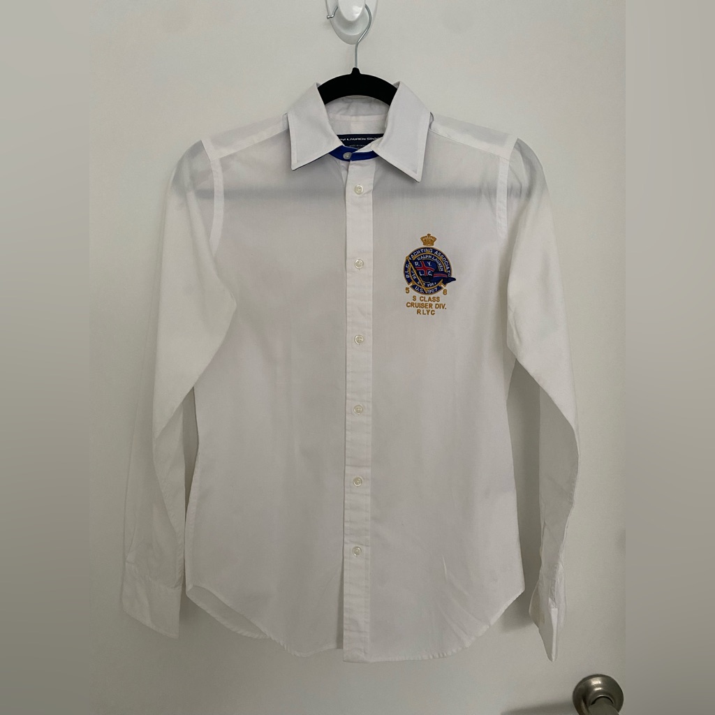 Ralph Lauren - White Button Down Shirt With ‘Yachting’ Logo